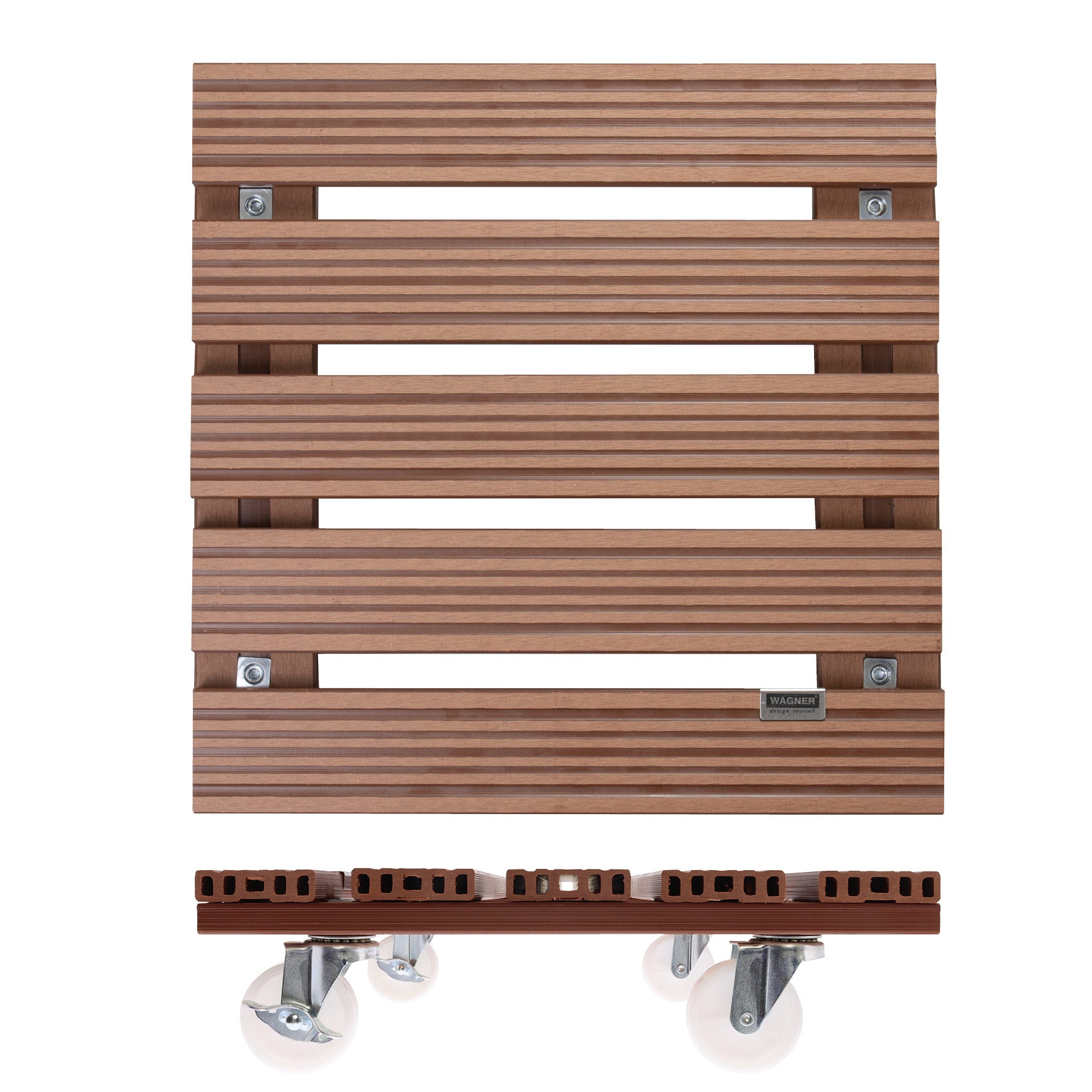 Wagner Waterproof Plant Caddy - 15.4" Terra Cotta Square