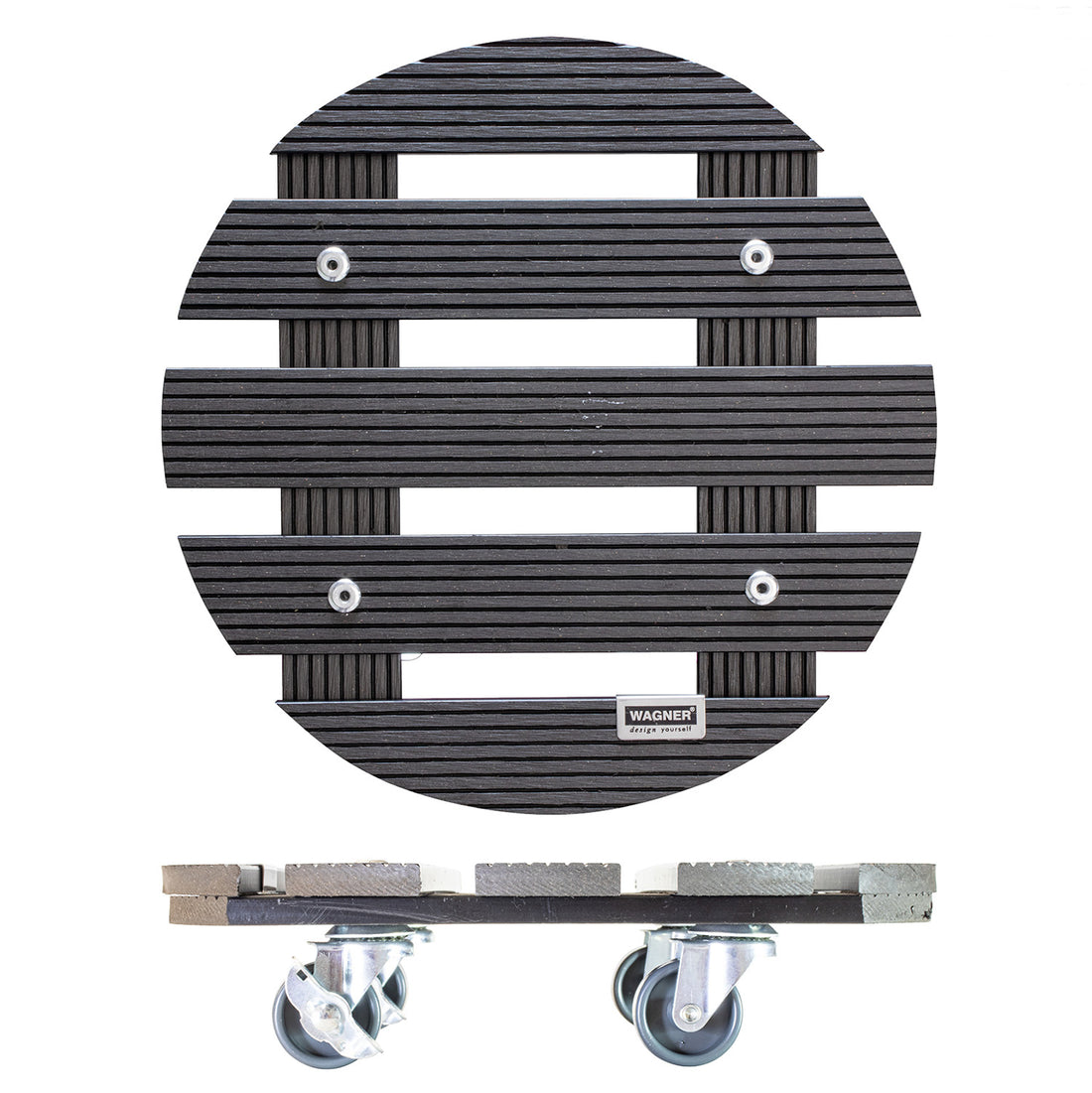 Wagner Waterproof Plant Caddy - 11.4&quot; Gray Round