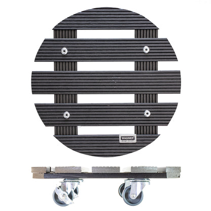 Wagner Waterproof Plant Caddy - 11.4&quot; Gray Round