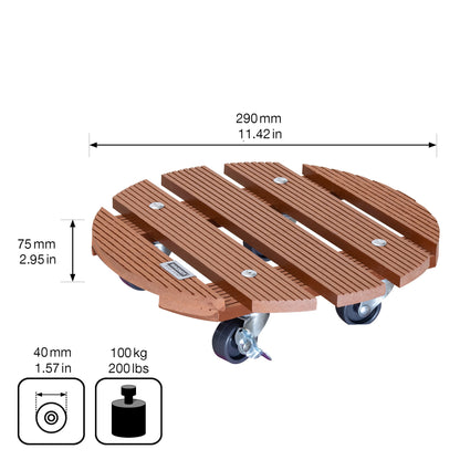 Wagner Waterproof Plant Caddy - 11.4&quot; Terra Cotta Round