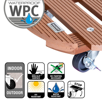 Wagner Waterproof Plant Caddy - 11.4&quot; Terra Cotta Round