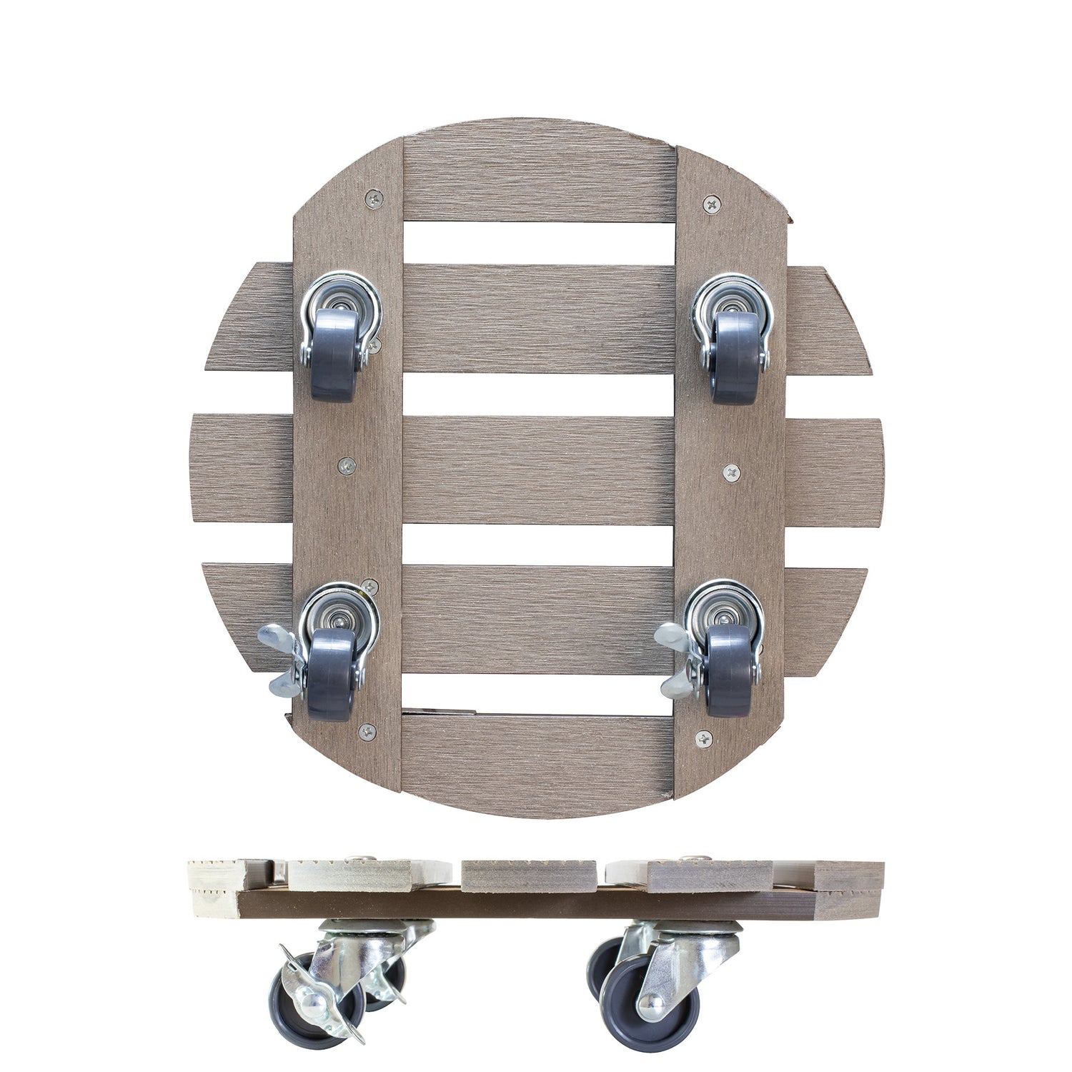 Wagner Waterproof Plant Caddy - 11.4&quot; Taupe Round