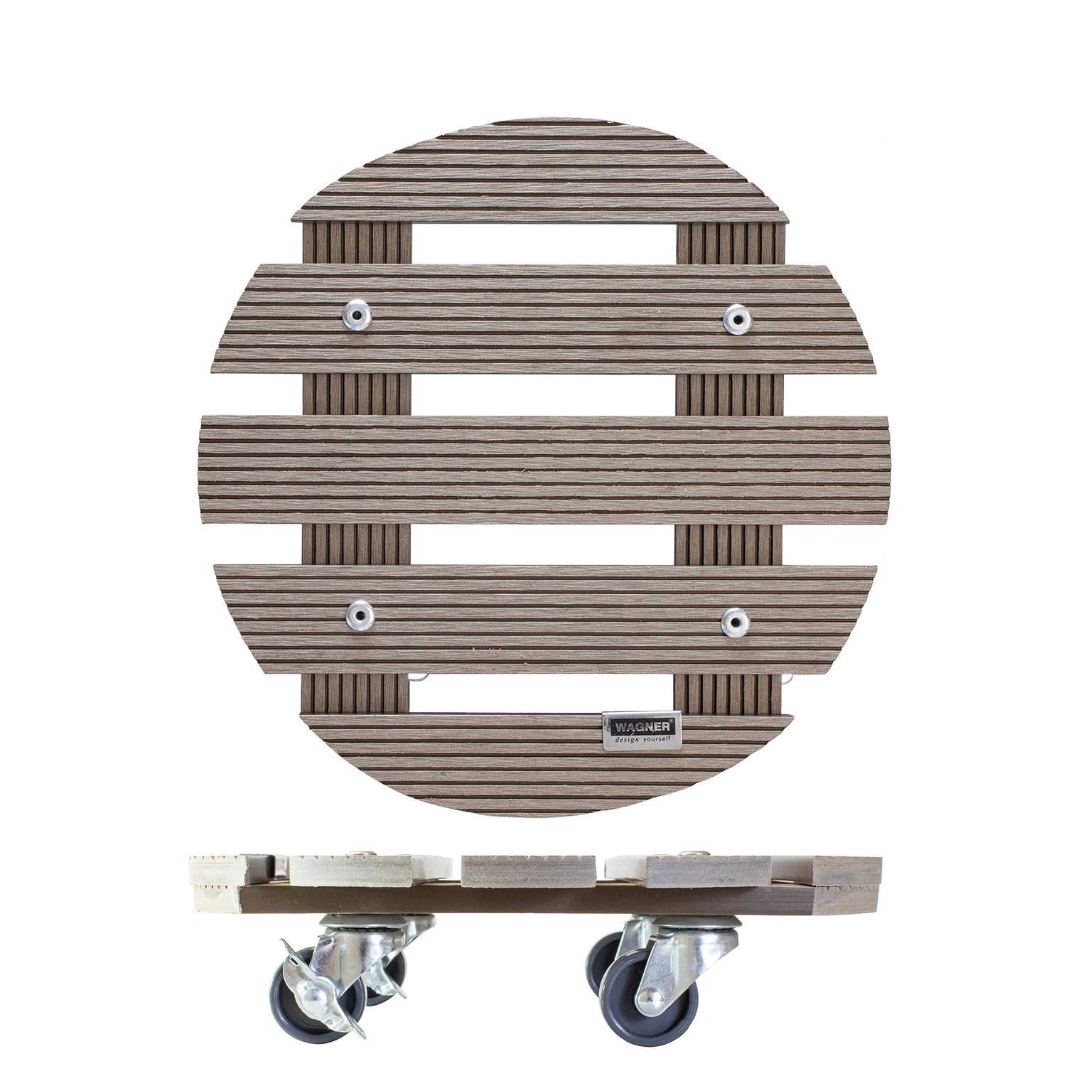 Wagner Waterproof Plant Caddy - 11.4&quot; Taupe Round