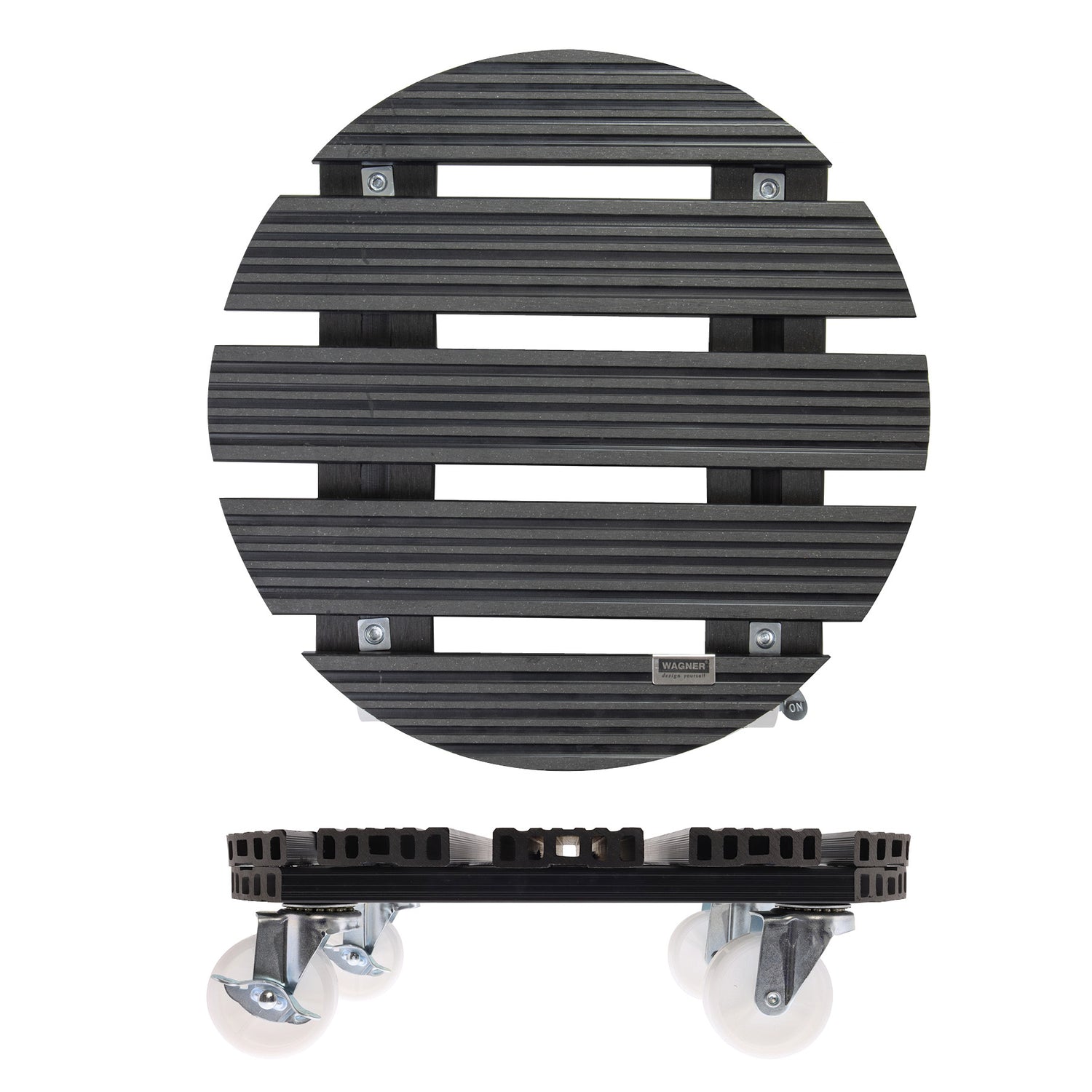 Wagner Waterproof Plant Caddy - 15.1&quot; Gray Round