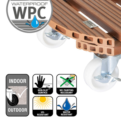 Wagner Waterproof Plant Caddy - 15.1" Terra Cotta Round