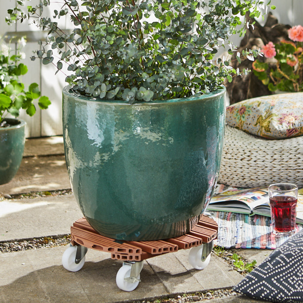 Wagner Waterproof Plant Caddy - 15.1" Terra Cotta Round