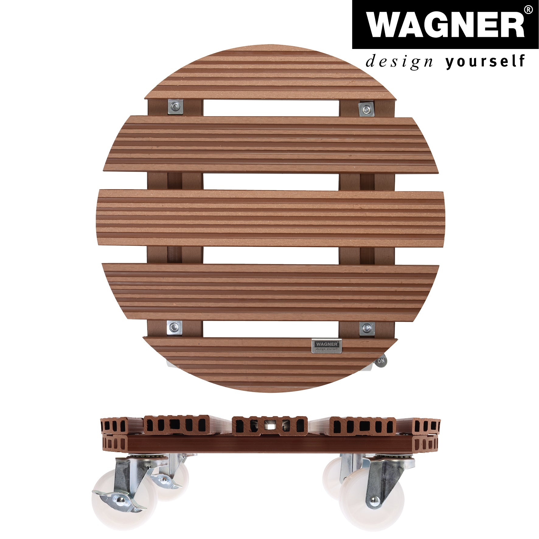 Wagner Waterproof Plant Caddy - 15.1" Terra Cotta Round