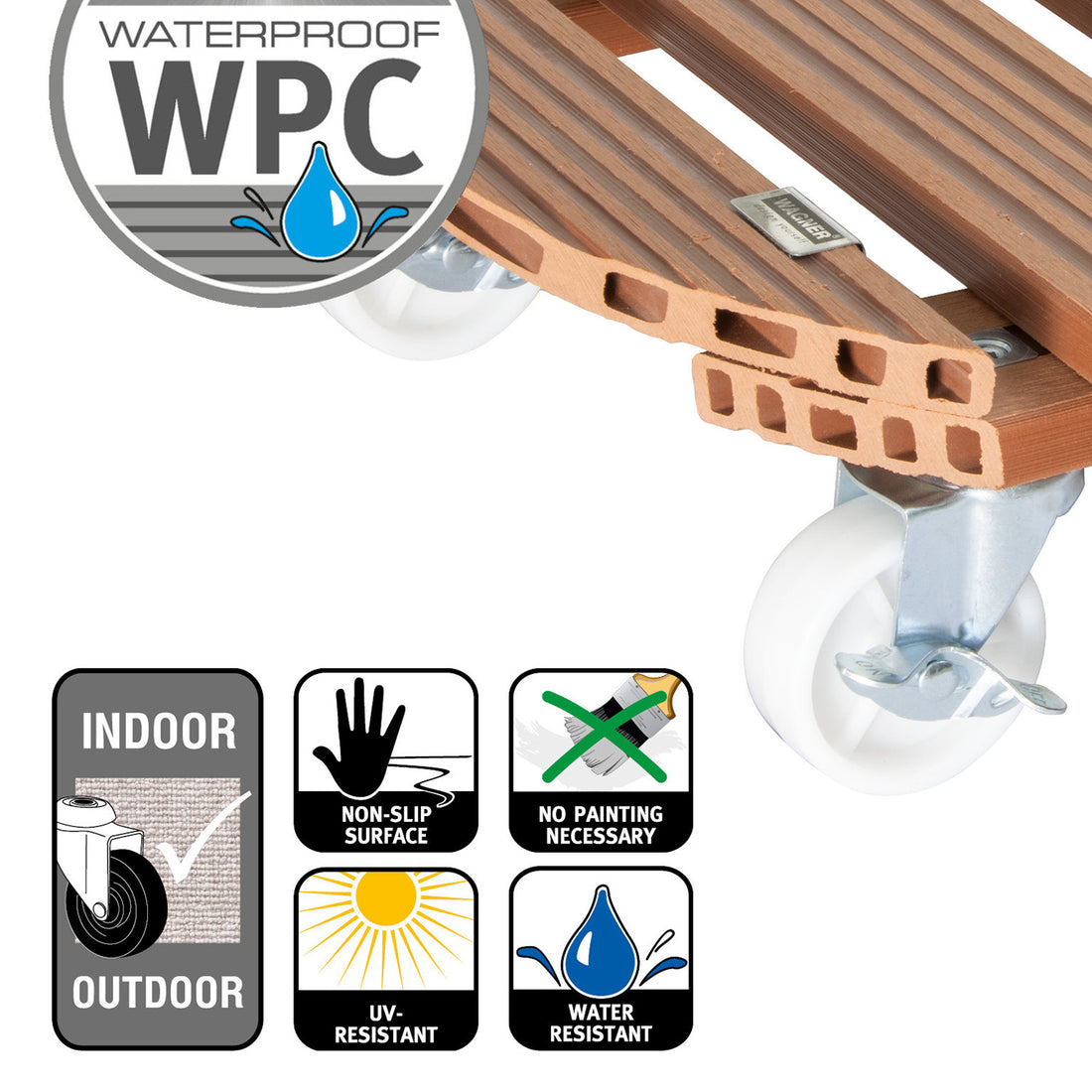 Wagner Waterproof Plant Caddy - 20" Terra Cotta Round