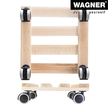 Wooden Plant Caddy - 10&quot; Natural Square