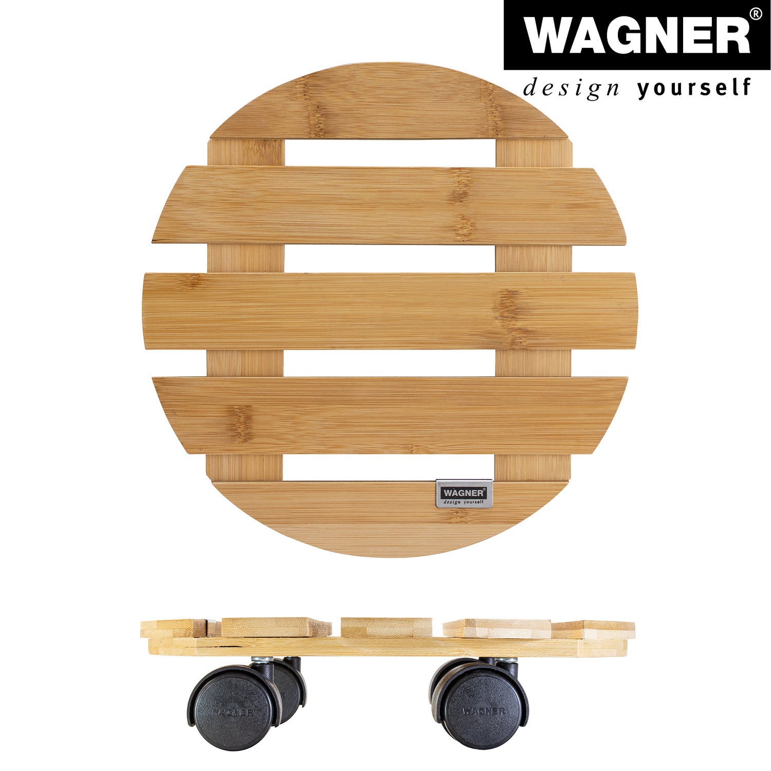 Bamboo Plant Caddy  - 11.4" Round