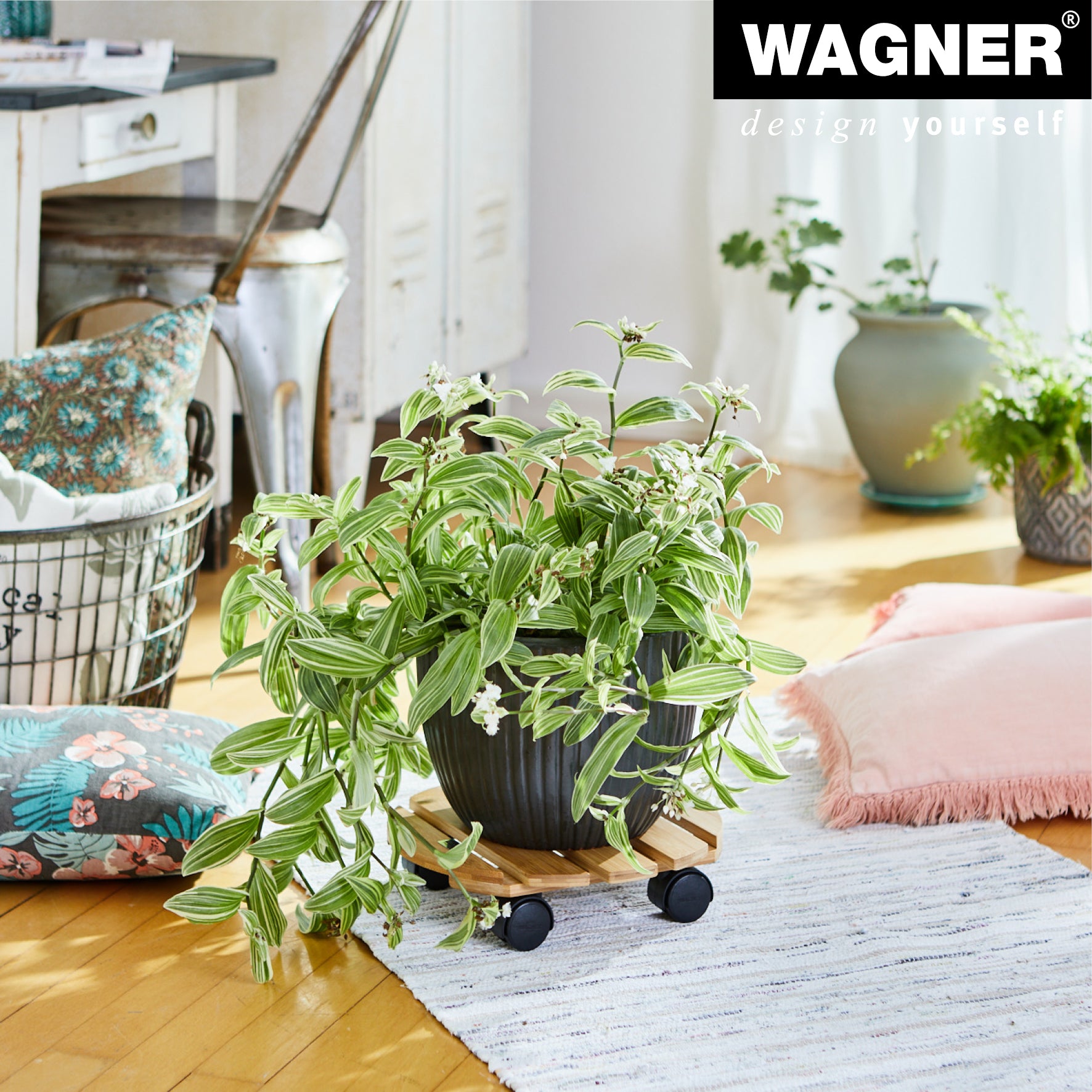 Bamboo Plant Caddy  - 11.4" Round