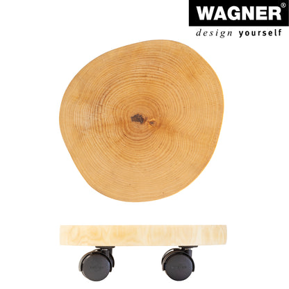 Wooden Plant Caddy - 10&quot; Natural Birch Round