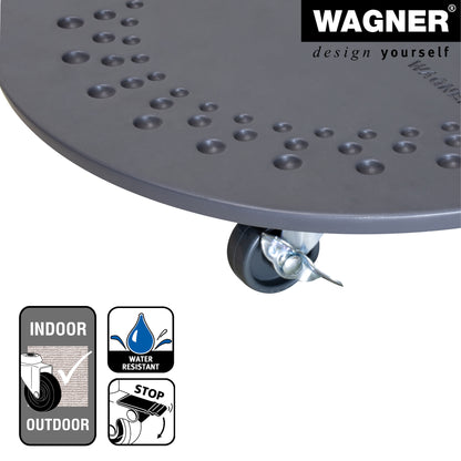 Charcoal Stone Plant Caddy - 13.4" Round