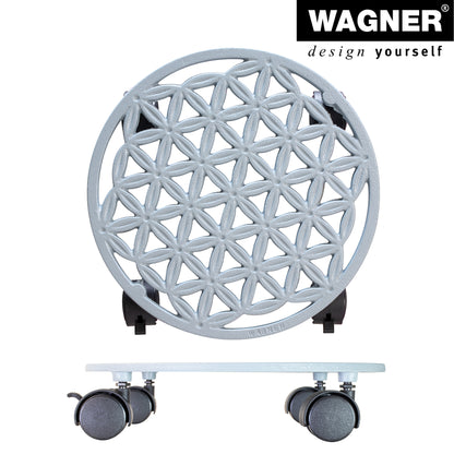 Cast Iron Plant Caddy - 11.4" Smoke Gray Round