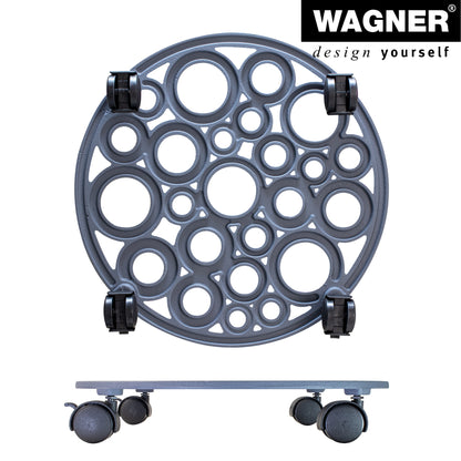 Cast Iron Plant Caddy - 15" Pewter Round