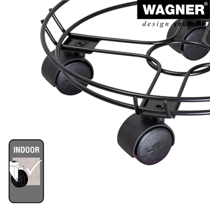 Wire Plant Caddy - 11.8" Black Round