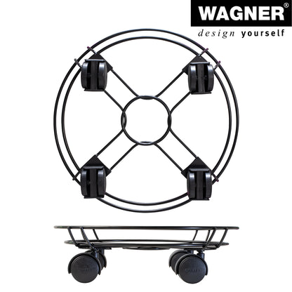 Wire Plant Caddy - 11.8" Black Round