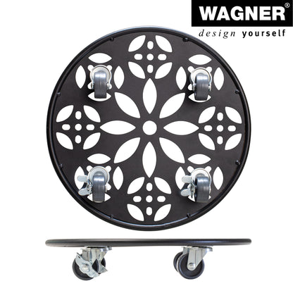 Steel Plant Caddy - 11.8" Black Round Flower