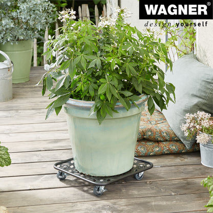 Steel Plant Caddy - 11.8" Black Square Flower