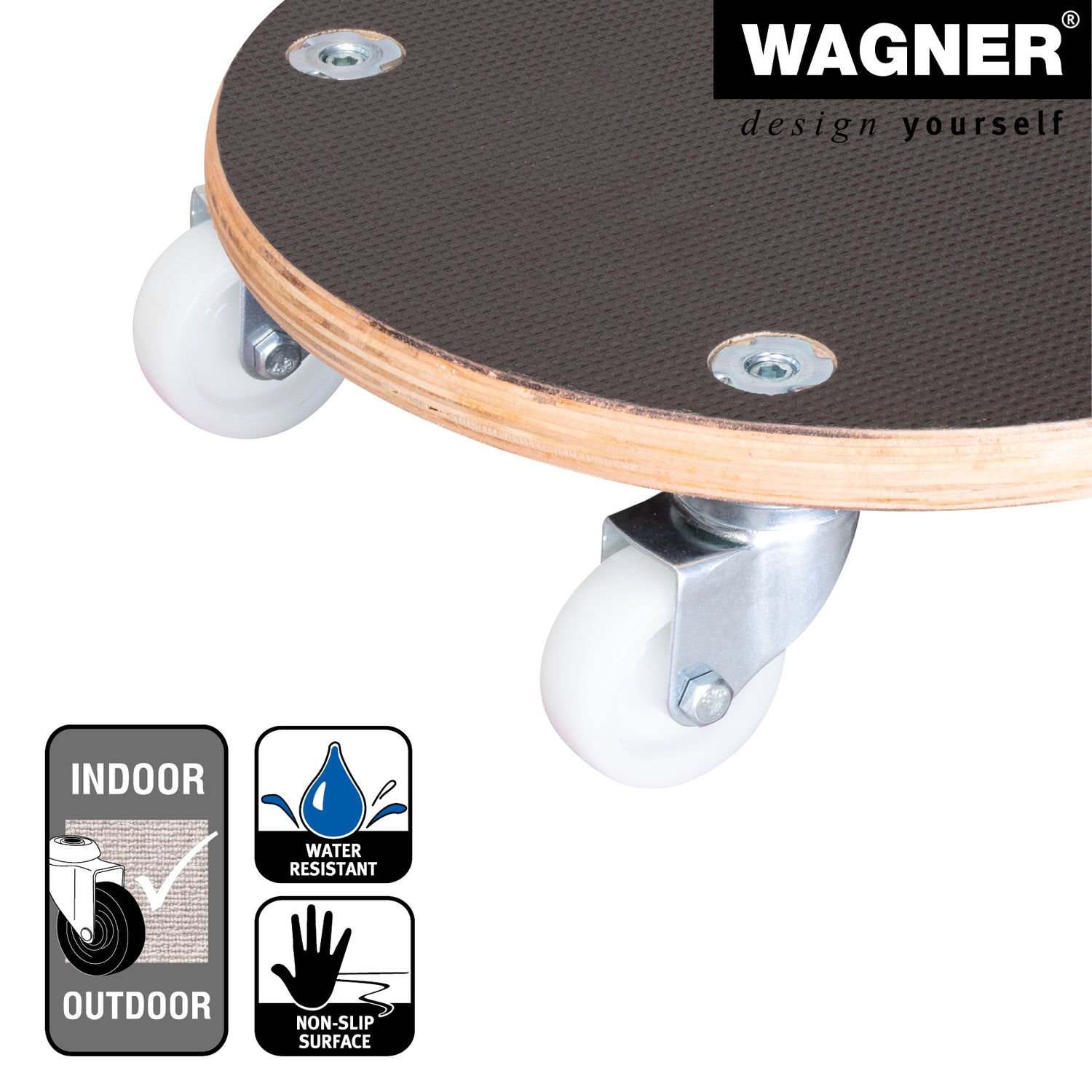 MaxiGrip Plant Caddy - 11.4" Black Round