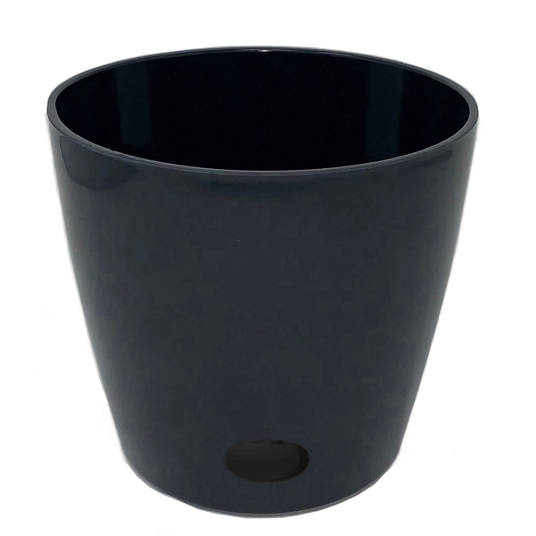 Self-Watering Bamboo Pot - 10&quot; Black Round