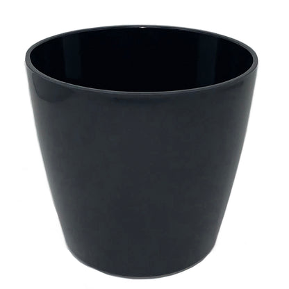 Self-Watering Bamboo Pot - 10&quot; Black Round