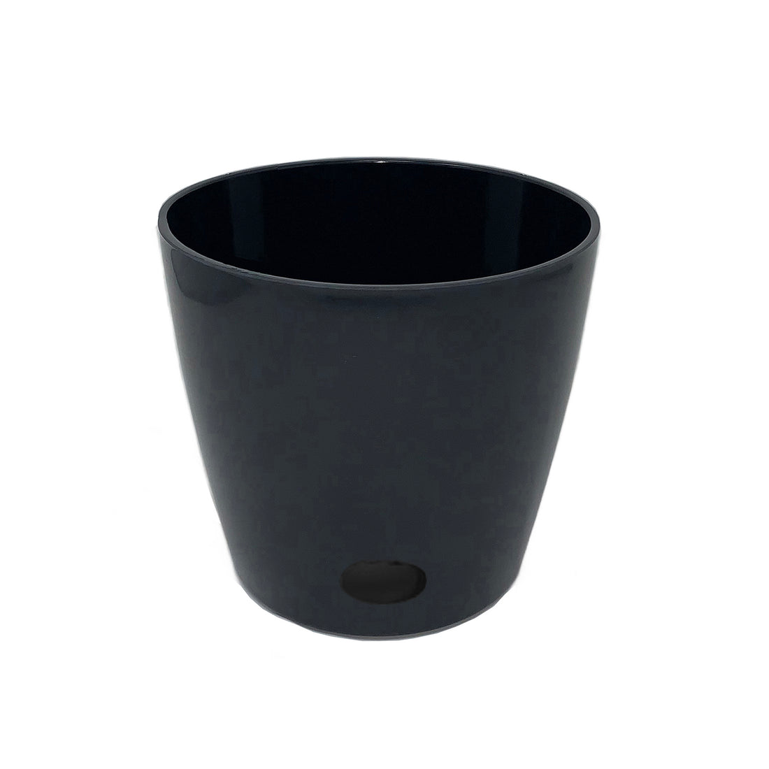 5" Round Self-Watering Bamboo Pot - Black