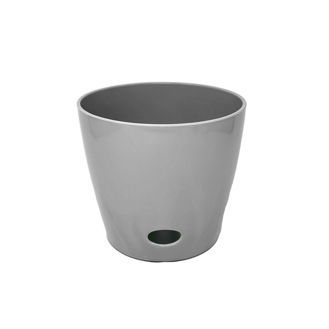 5" Round Self-Watering Bamboo Pot - Gray
