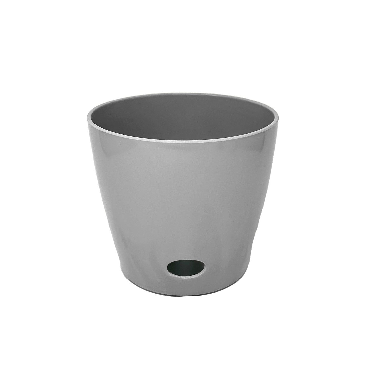 5" Round Self-Watering Bamboo Pot - Gray