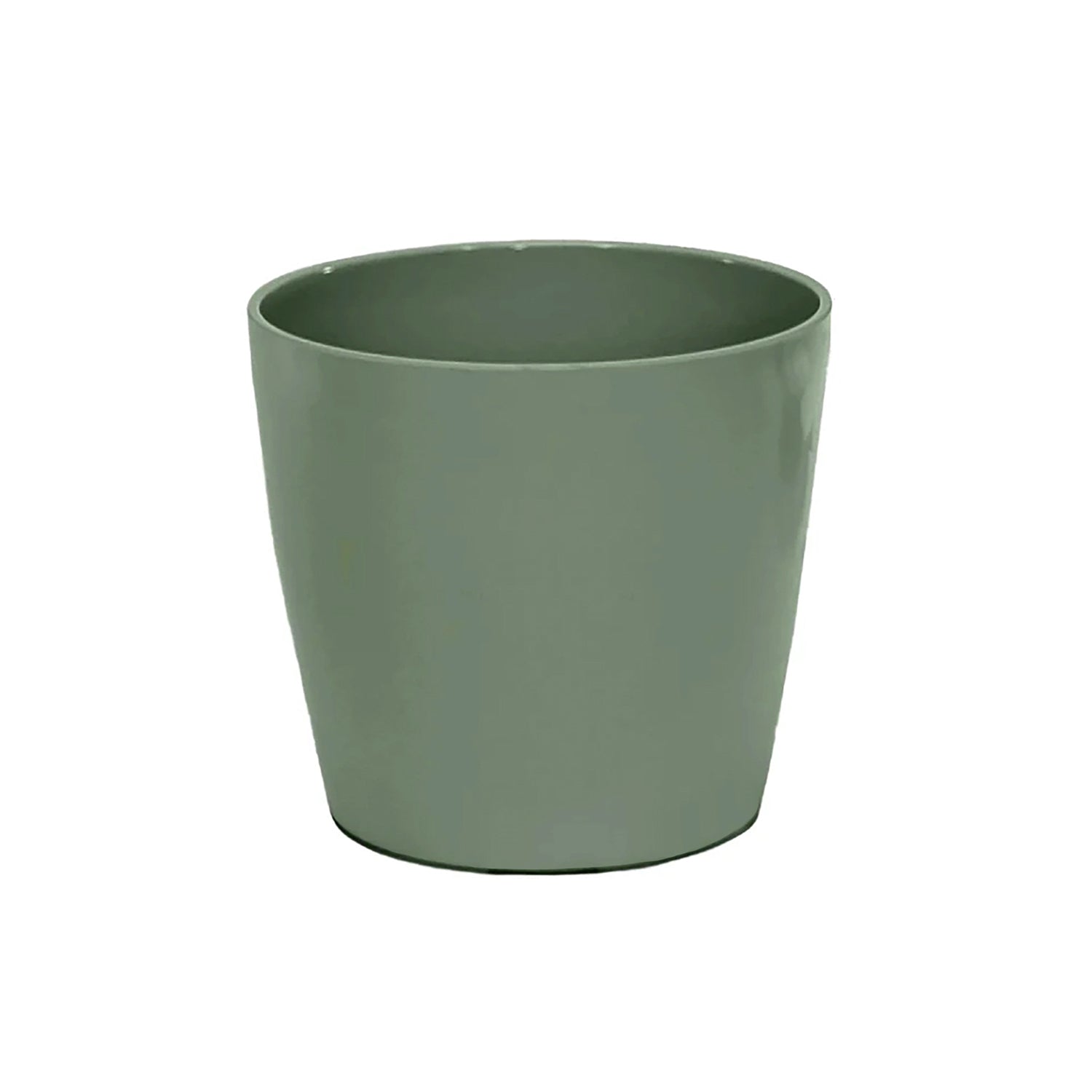 5" Round Self-Watering Bamboo Pot - Sage Green
