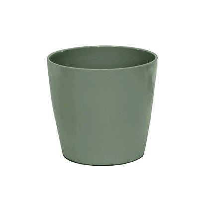 5" Round Self-Watering Bamboo Pot - Sage Green