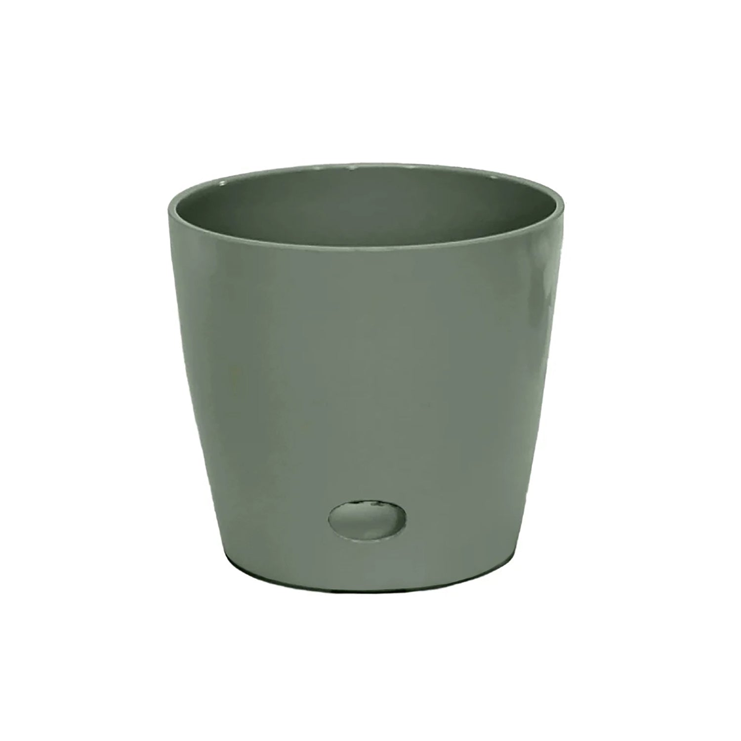 5" Round Self-Watering Bamboo Pot - Sage Green