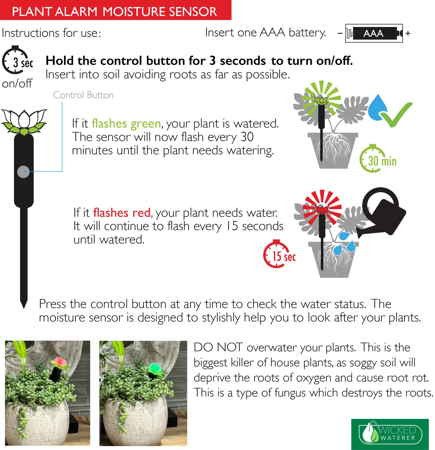 Plant Alarm Moisture Meter - Standard