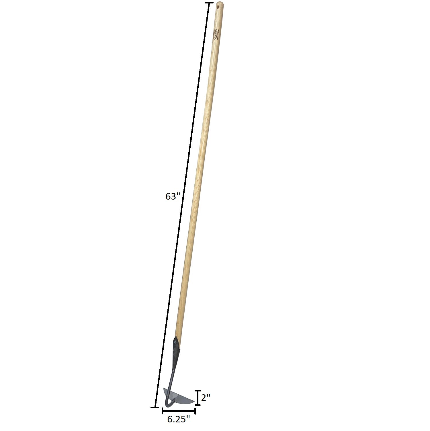DeWit Hoe - Half Moon Pull with 62" Handle
