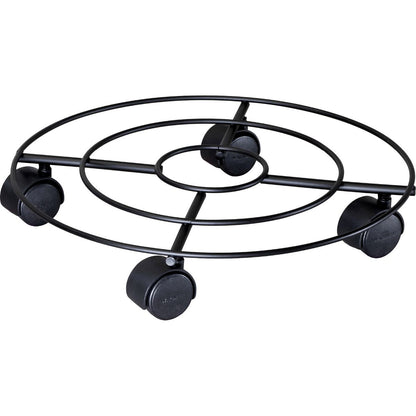 Steel Wire Plant Caddy - 11.8" Round Black