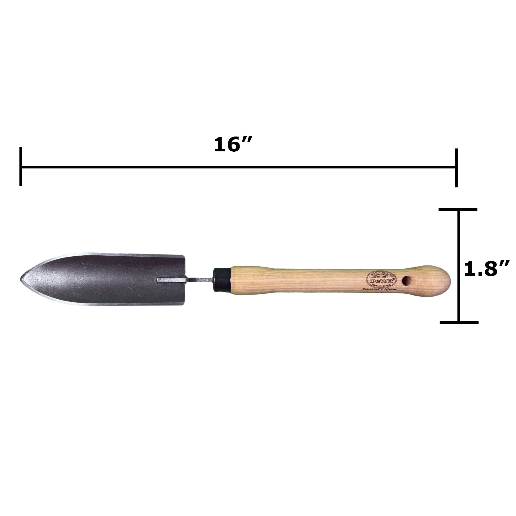 DeWit Trowel - Welldone Transplanter with 10" Handgrip