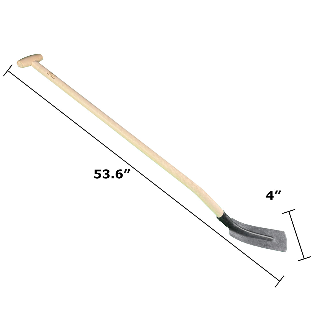 DeWit Shovel - Trenching with 4" Wide Head and T Handle