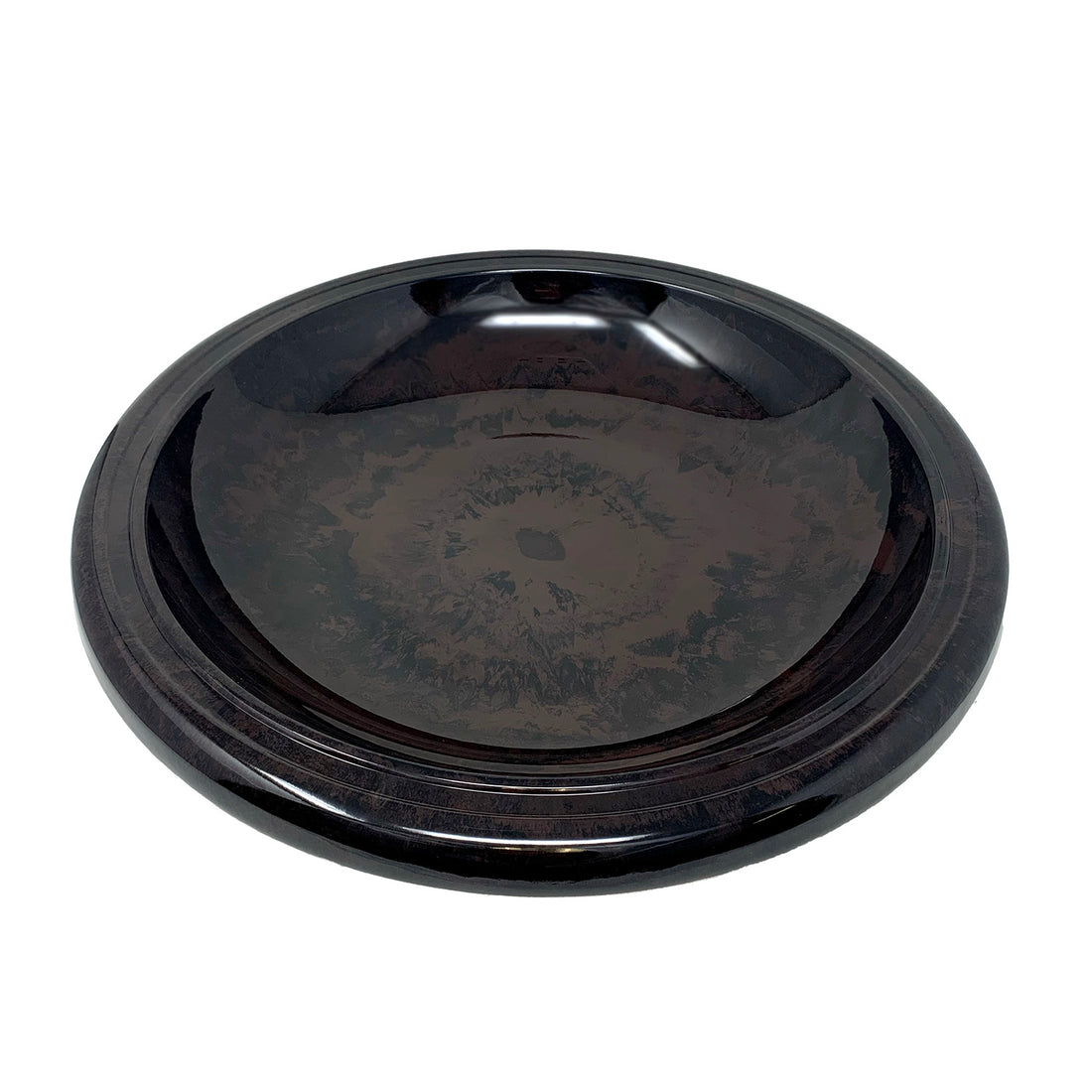 Antique Brown Fiber Clay Birdbath Bowl - 19" dia