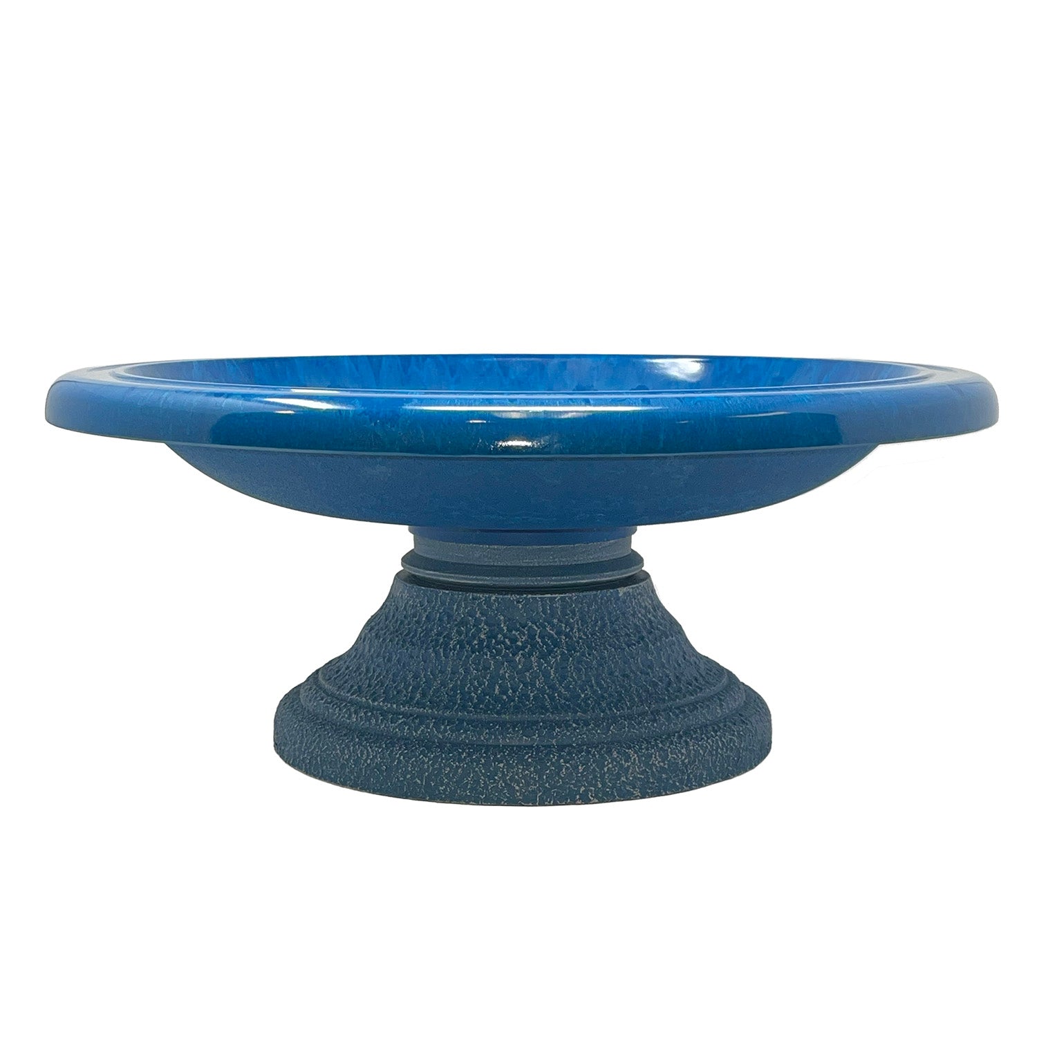 Azure Fiber Clay Birdbath - 7.5"