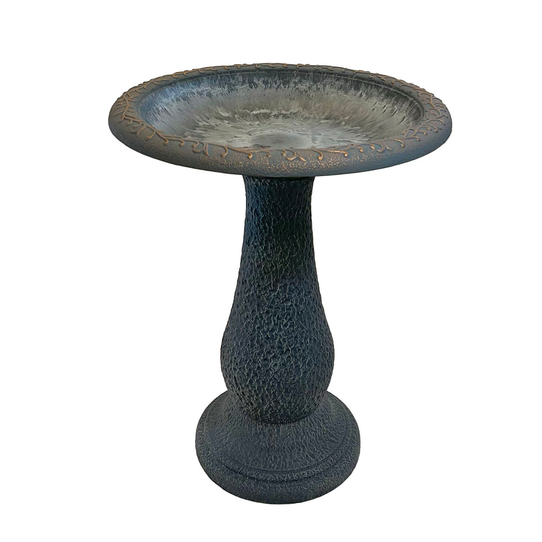 Dove Gray Fiber Clay Birdbath - 24"
