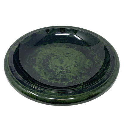 Hunter Green Fiber Clay Birdbath - 24"