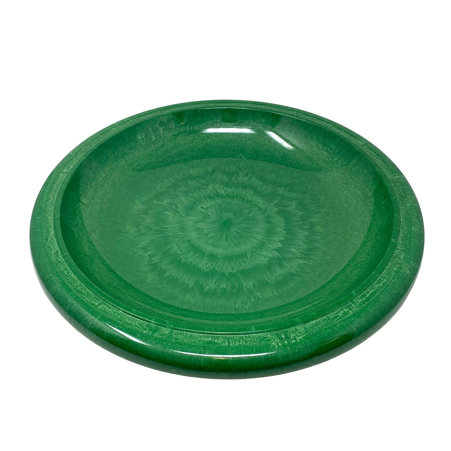 Kale Green Fiber Clay Birdbath - 24"
