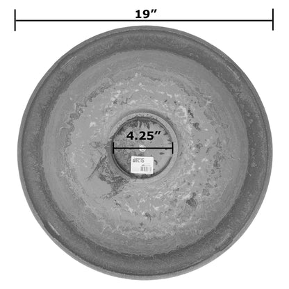 Terra Cotta Fiber Clay Birdbath Bowl - 19" dia