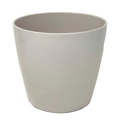 Self-Watering Bamboo Pot - 10&quot; Cream Round