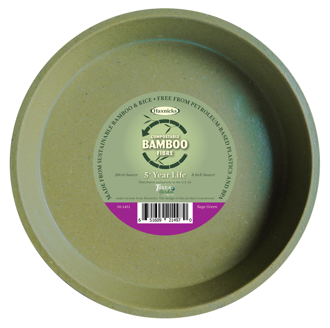 Bamboo Saucer - 8" Green