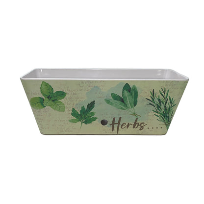 16" Rectangular Self-Watering Bamboo Planter - Herbs