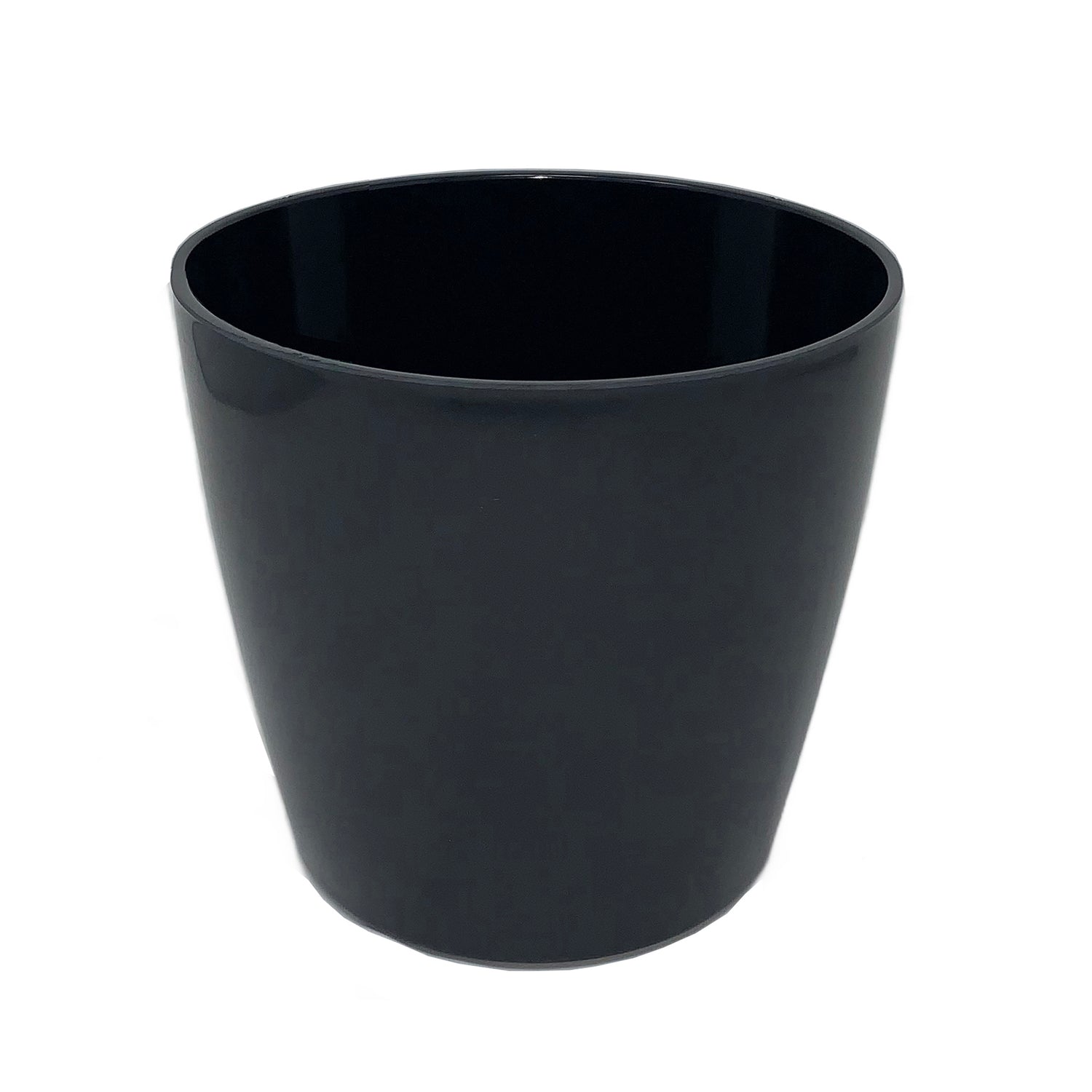 7" Round Self-Watering Bamboo Pot - Black
