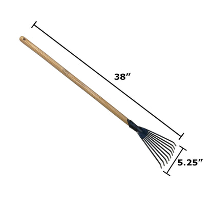 DeWit Junior Rake - Leaf with Long Handle
