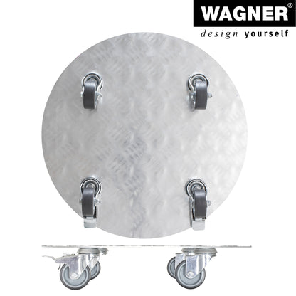 Aluminum Plant Caddy - 15" Silver Round Diamond Plated