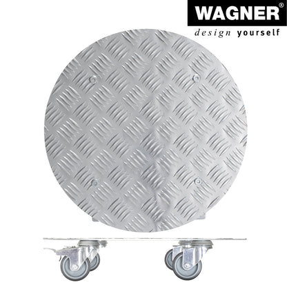 Aluminum Plant Caddy - 15" Silver Round Diamond Plated